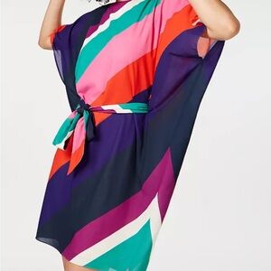 Trina Turk Triped Poncho Dress